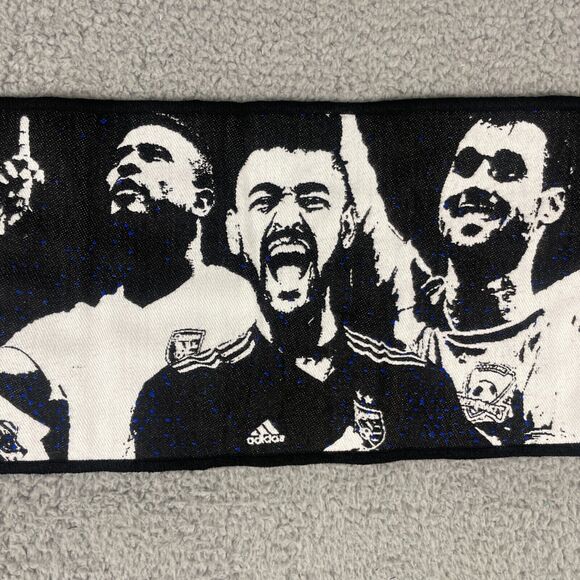 MLS Soccer San Jose Earthquakes Black United The Bay 54x8 Inch Scarf - Picture 4 of 13